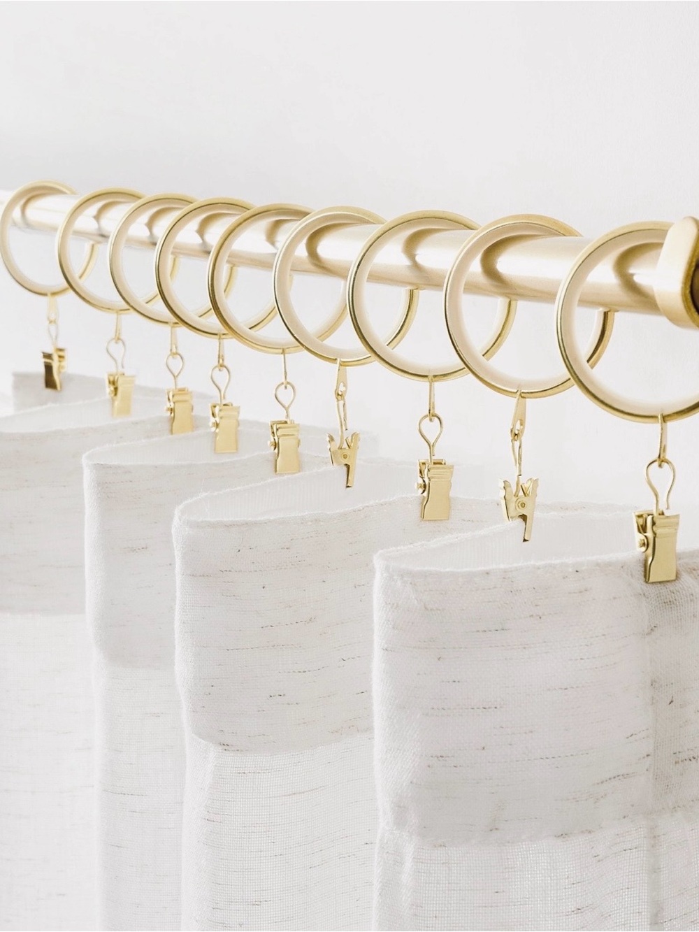 Project 62 Gold Curtain Clip Rings - Pack of 7
